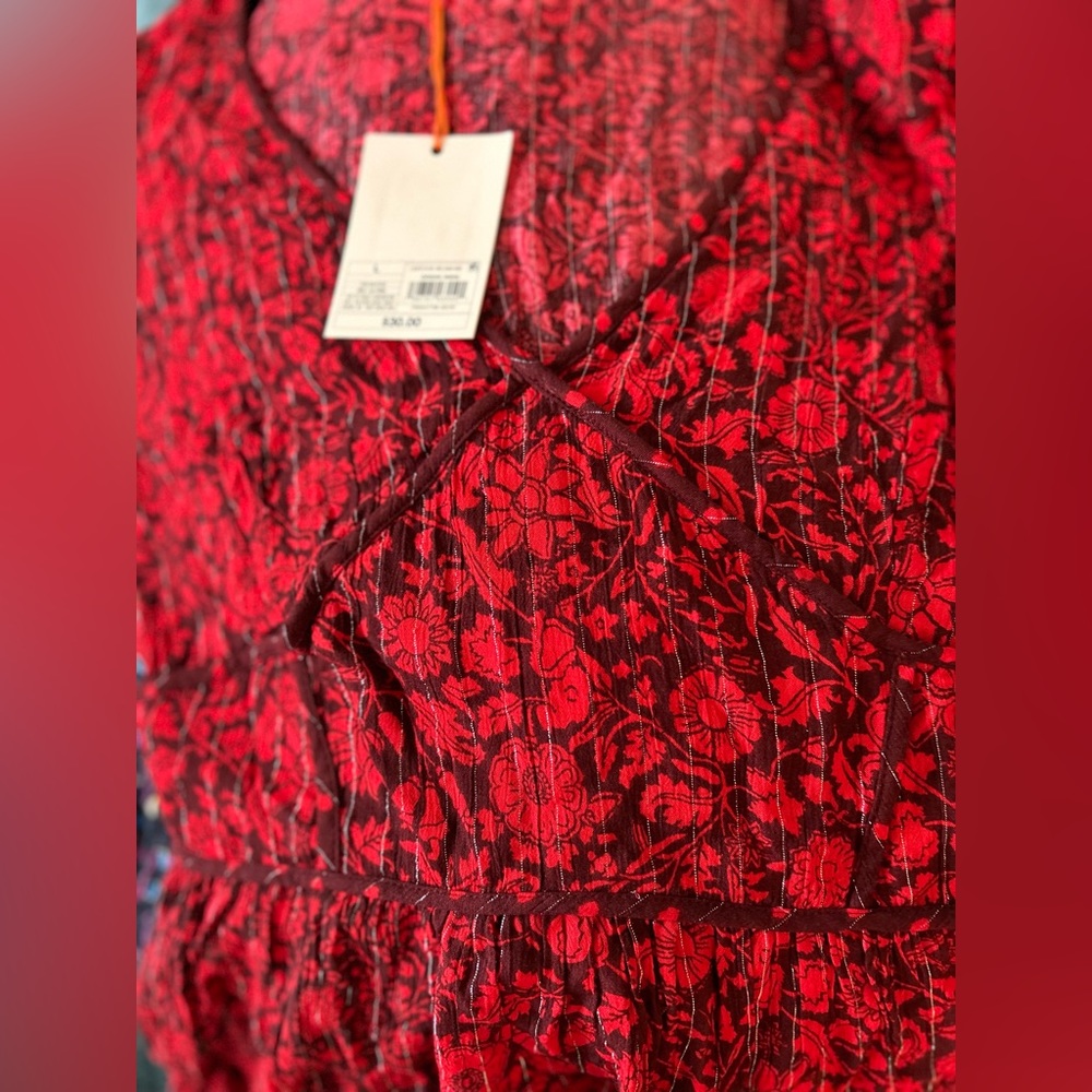 KNOX ROSE Women’s Red Top. Size Large. - Picture 4 of 7